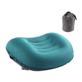 Maxbell Travel Pillow Portable Inflatable Camping Pillow for Home Traveling Airplane Blue