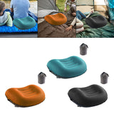 Maxbell Travel Pillow Portable Inflatable Camping Pillow for Home Traveling Airplane Blue
