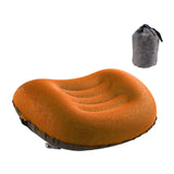 Maxbell Travel Pillow Portable Inflatable Camping Pillow for Home Traveling Airplane Orange