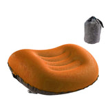 Maxbell Travel Pillow Portable Inflatable Camping Pillow for Home Traveling Airplane Orange