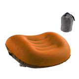 Maxbell Travel Pillow Portable Inflatable Camping Pillow for Home Traveling Airplane Orange