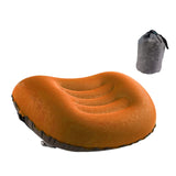 Maxbell Travel Pillow Portable Inflatable Camping Pillow for Home Traveling Airplane Orange