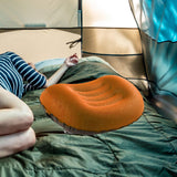 Maxbell Travel Pillow Portable Inflatable Camping Pillow for Home Traveling Airplane Orange