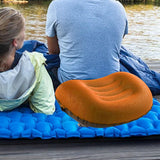 Maxbell Travel Pillow Portable Inflatable Camping Pillow for Home Traveling Airplane Orange