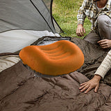Maxbell Travel Pillow Portable Inflatable Camping Pillow for Home Traveling Airplane Orange