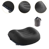 Maxbell Travel Pillow Portable Inflatable Camping Pillow for Home Traveling Airplane Black