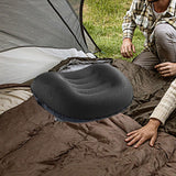 Maxbell Travel Pillow Portable Inflatable Camping Pillow for Home Traveling Airplane Black