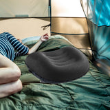 Maxbell Travel Pillow Portable Inflatable Camping Pillow for Home Traveling Airplane Black