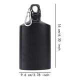Maxbell Flat Water Bottle 500ml for Outdoor Activities Picnic Field Training Black