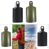 Maxbell Flat Water Bottle 500ml for Outdoor Activities Picnic Field Training Black