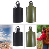 Maxbell Flat Water Bottle 500ml for Outdoor Activities Picnic Field Training Black