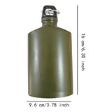 Maxbell Flat Water Bottle 500ml for Outdoor Activities Picnic Field Training Dark Green