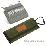 Maxbell Tableware Storage Bag Cookware Cutlery Set Pouch for Outdoor Picnic Barbecue