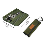 Maxbell Tableware Storage Bag Cookware Cutlery Set Pouch for Outdoor Picnic Barbecue