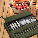 Maxbell Tableware Storage Bag Cookware Cutlery Set Pouch for Outdoor Picnic Barbecue