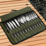 Maxbell Tableware Storage Bag Cookware Cutlery Set Pouch for Outdoor Picnic Barbecue