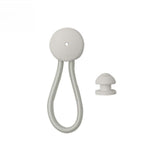 2Pcs Shock Cord and Fastener Shock Cord Clips with Knobs for Yacht RV Marine White