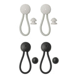 2Pcs Shock Cord and Fastener Shock Cord Clips with Knobs for Yacht RV Marine White