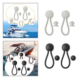 2Pcs Shock Cord and Fastener Shock Cord Clips with Knobs for Yacht RV Marine White