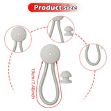 2Pcs Shock Cord and Fastener Shock Cord Clips with Knobs for Yacht RV Marine White