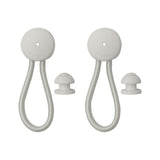 2Pcs Shock Cord and Fastener Shock Cord Clips with Knobs for Yacht RV Marine White