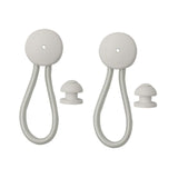 2Pcs Shock Cord and Fastener Shock Cord Clips with Knobs for Yacht RV Marine White