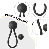 2Pcs Shock Cord and Fastener Shock Cord Clips with Knobs for Yacht RV Marine black