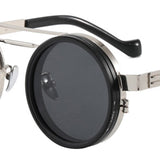 Maxbell Adjustable Tint Sunglasses Fashion Eyewear for Travel Camping Outdoor Sports Silvery Frame