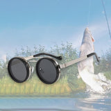 Maxbell Adjustable Tint Sunglasses Fashion Eyewear for Travel Camping Outdoor Sports Silvery Frame