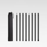 8Pcs Tent Poles for Tarp Iron for Backpacking Awning Canopy Rain Shelter Black 64.5 cmx2.5 cm