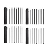 8Pcs Tent Poles for Tarp Iron for Backpacking Awning Canopy Rain Shelter Black 64.5 cmx2.5 cm