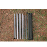 8Pcs Tent Poles for Tarp Iron for Backpacking Awning Canopy Rain Shelter Silver 64.5 cmx2.5cm