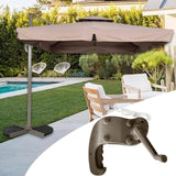 Patio Umbrella Crank Handle Premium Bracket Holder for Balcony Beach Outdoor