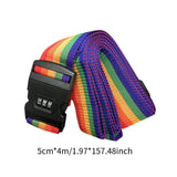 Combination Lock Luggage Strap Buckle Packing Strap Adjustable for Suitcases