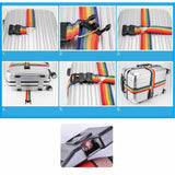 Combination Lock Luggage Strap Buckle Packing Strap Adjustable for Suitcases