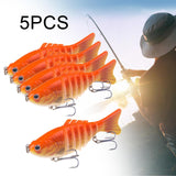 Maxbell 5x Swimbaits Realistic Multi Jointed Fishing Lures for Walleye Bluegill Bass