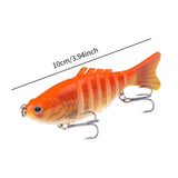 Maxbell 5x Swimbaits Realistic Multi Jointed Fishing Lures for Walleye Bluegill Bass