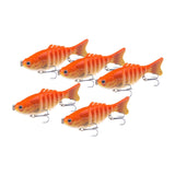 Maxbell 5x Swimbaits Realistic Multi Jointed Fishing Lures for Walleye Bluegill Bass