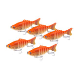 Maxbell 5x Swimbaits Realistic Multi Jointed Fishing Lures for Walleye Bluegill Bass