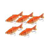 Maxbell 5x Swimbaits Realistic Multi Jointed Fishing Lures for Walleye Bluegill Bass