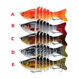 Maxbell 5x Swimbaits Realistic Multi Jointed Fishing Lures for Walleye Bluegill Bass