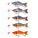 Maxbell 5x Swimbaits Realistic Multi Jointed Fishing Lures for Walleye Bluegill Bass