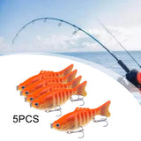 Maxbell 5x Swimbaits Realistic Multi Jointed Fishing Lures for Walleye Bluegill Bass