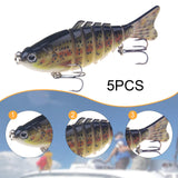 Maxbell 5x Fishing Lures Slow Sinking Realistic Crankbaits for Perch Catfish Walleye