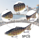 Maxbell 5x Fishing Lures Slow Sinking Realistic Crankbaits for Perch Catfish Walleye