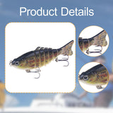 Maxbell 5x Fishing Lures Slow Sinking Realistic Crankbaits for Perch Catfish Walleye