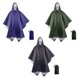 Maxbell Rain Poncho with Hood Portable Reusable Rainwear for Men Women Adults