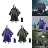 Maxbell Rain Poncho with Hood Portable Reusable Rainwear for Men Women Adults