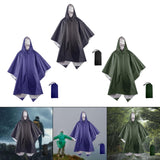 Maxbell Rain Poncho with Hood Portable Reusable Rainwear for Men Women Adults