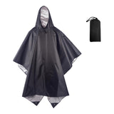 Maxbell Rain Poncho with Hood Portable Reusable Rainwear for Men Women Adults